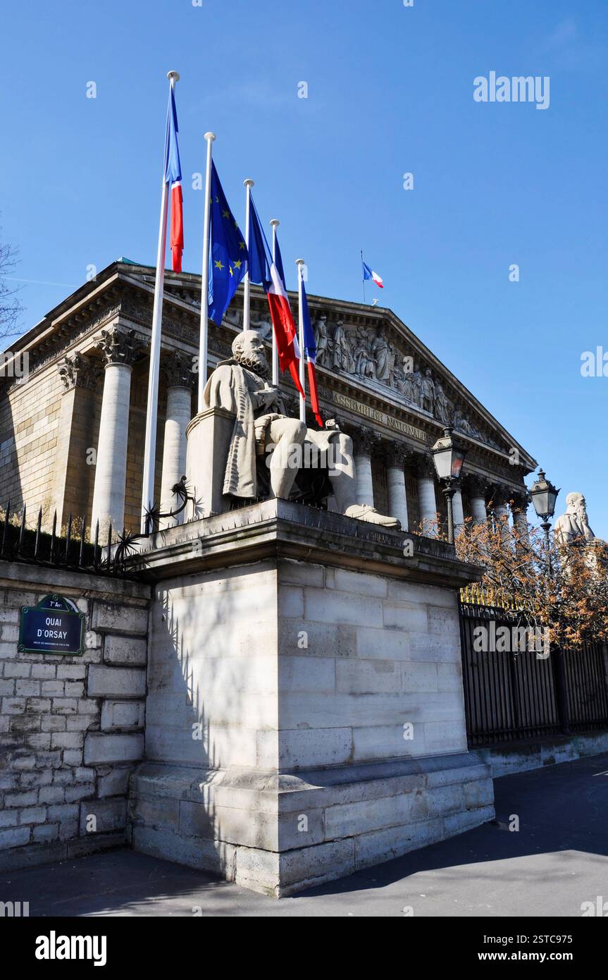 Der französische Parlamentsabgeordnete nannte auch Palais Bourbon Stockfoto