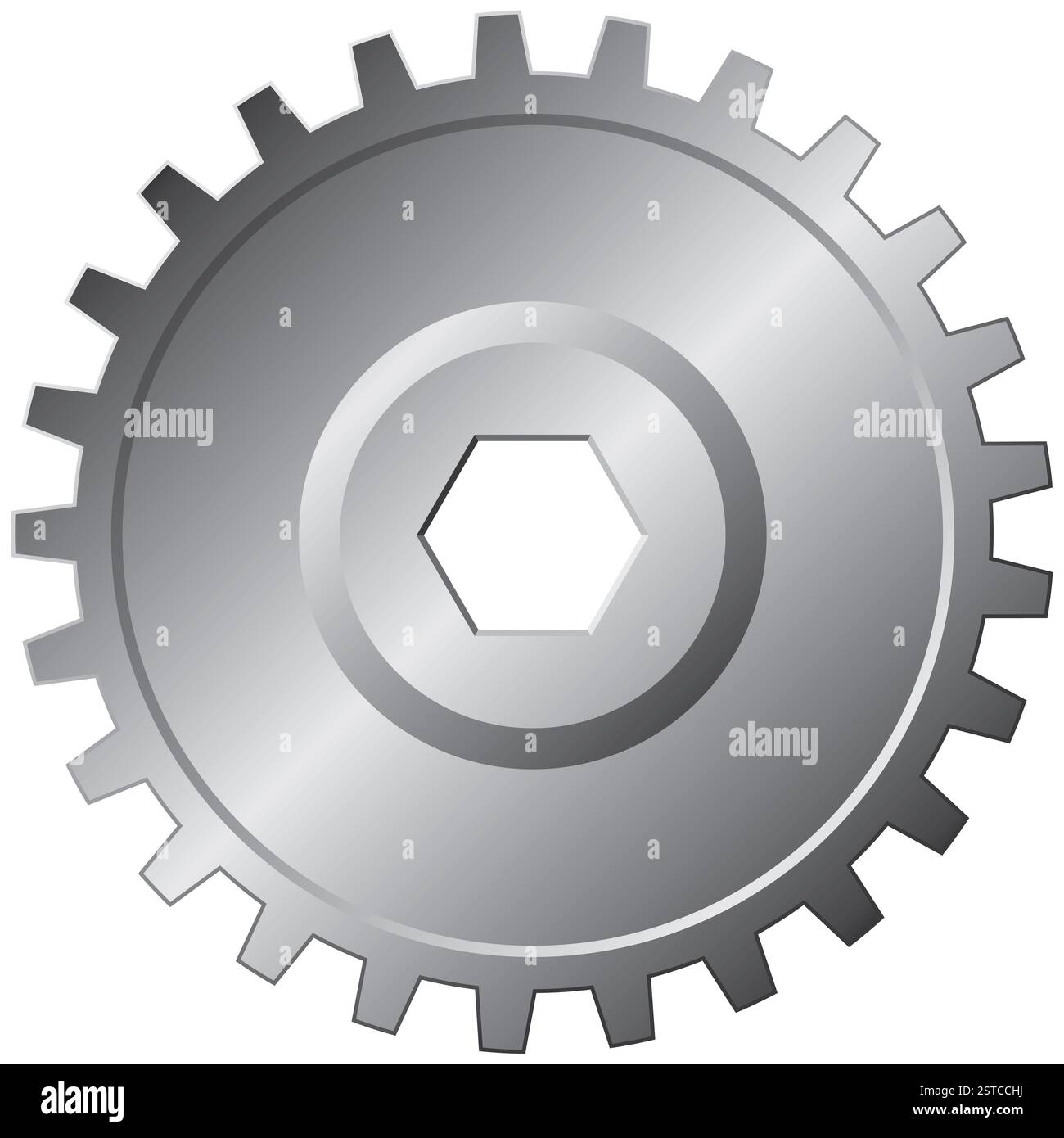 Ein Stahlzahnrad Stockfoto