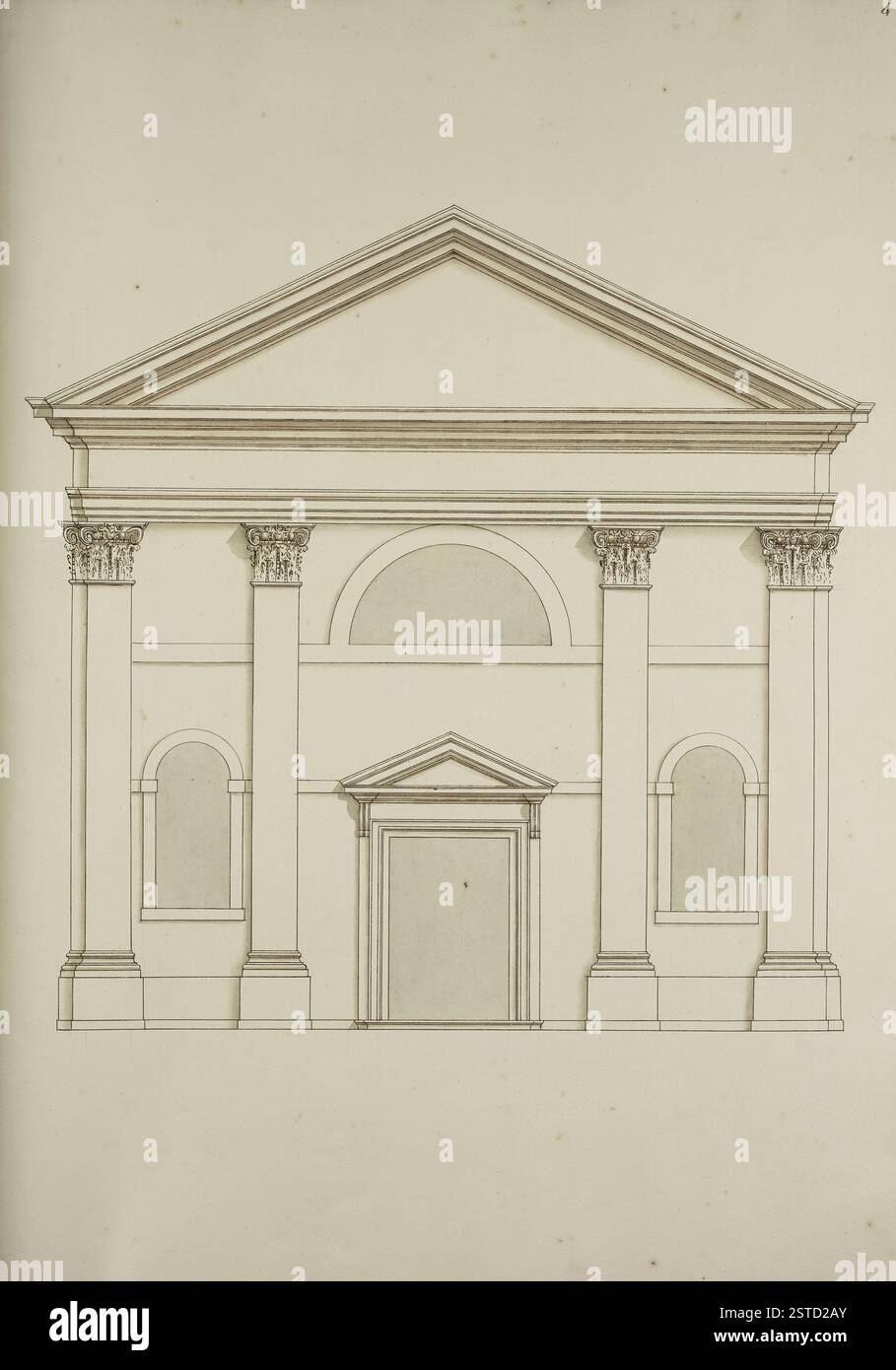 Ein Bild aus der topographischen Sammlung des Königs der British Library mit detaillierten Ansichten der historischen Wahrzeichen und architektonischen Besonderheiten Venedigs, mit Schwerpunkt auf dem städtischen Layout. Stockfoto