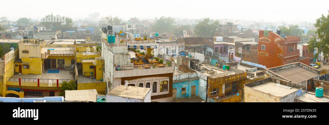 Panorama der indischen Stadt - Agra Stockfoto