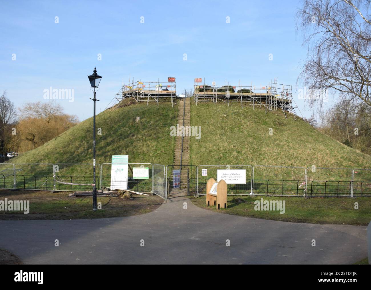 Restaurierungsarbeiten an der Waytemore-Kaste in Bishops Stortford Stockfoto