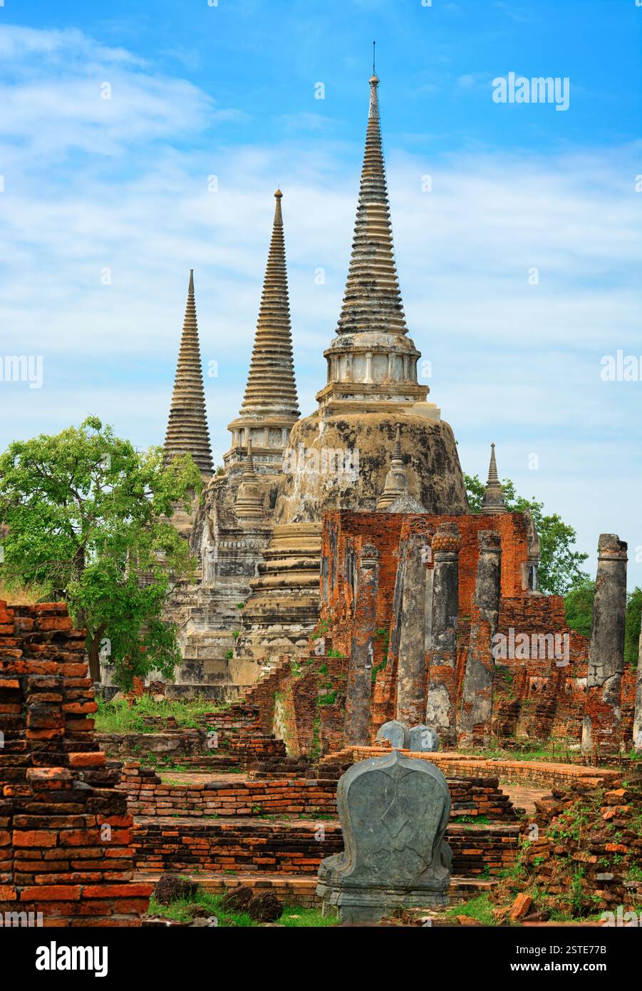 Tempel Wat Phra Si Sanphet. Thailand, Provinz Ayutthaya Stockfoto