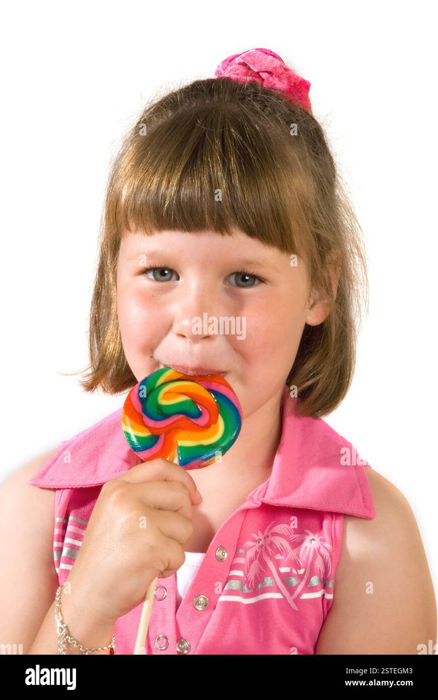 Mädchen mit Süßigkeiten Stockfoto Mädchen mit Süßigkeiten Stockfoto