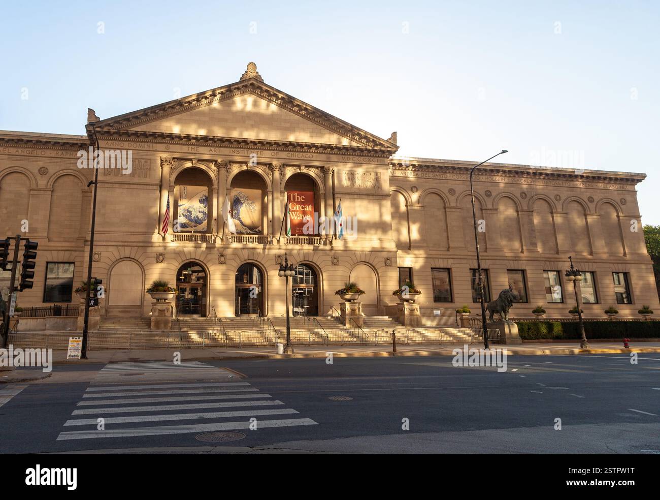 Das Art Institute of Chicago ist eines der weltweit führenden Kunstmuseen in der Innenstadt von Chicago. Stockfoto
