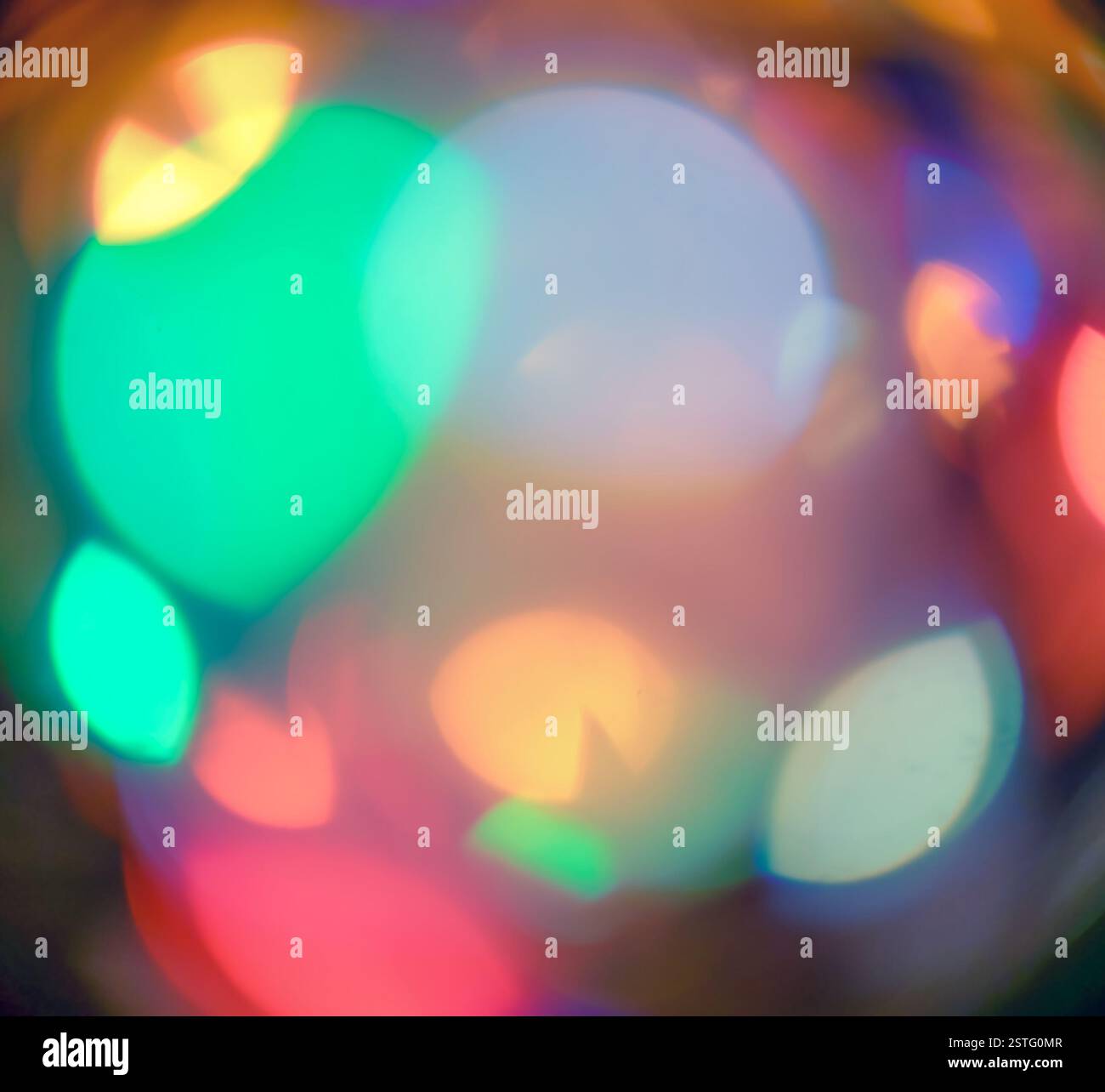 Weihnachten Licht aus der Fokus. Defokussierten bunte Weihnachten wallpaper Stockfoto