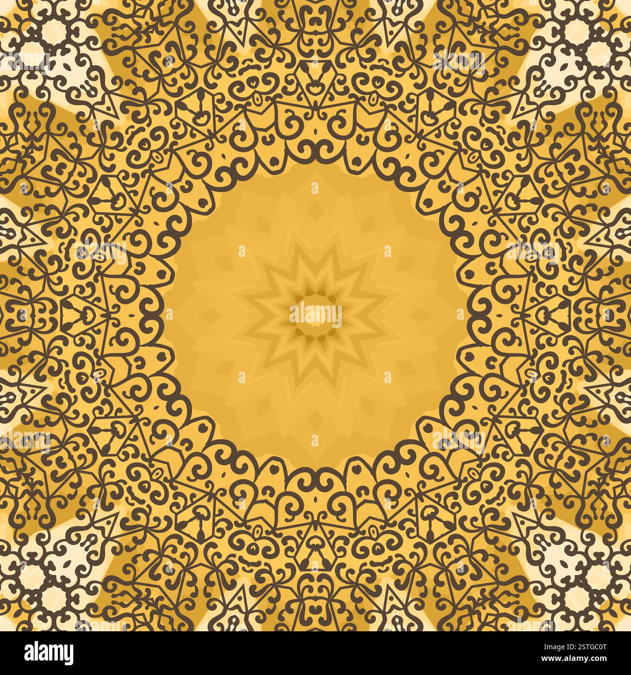 Orientalische Henna Musterdesign Farbdruck Stockfoto