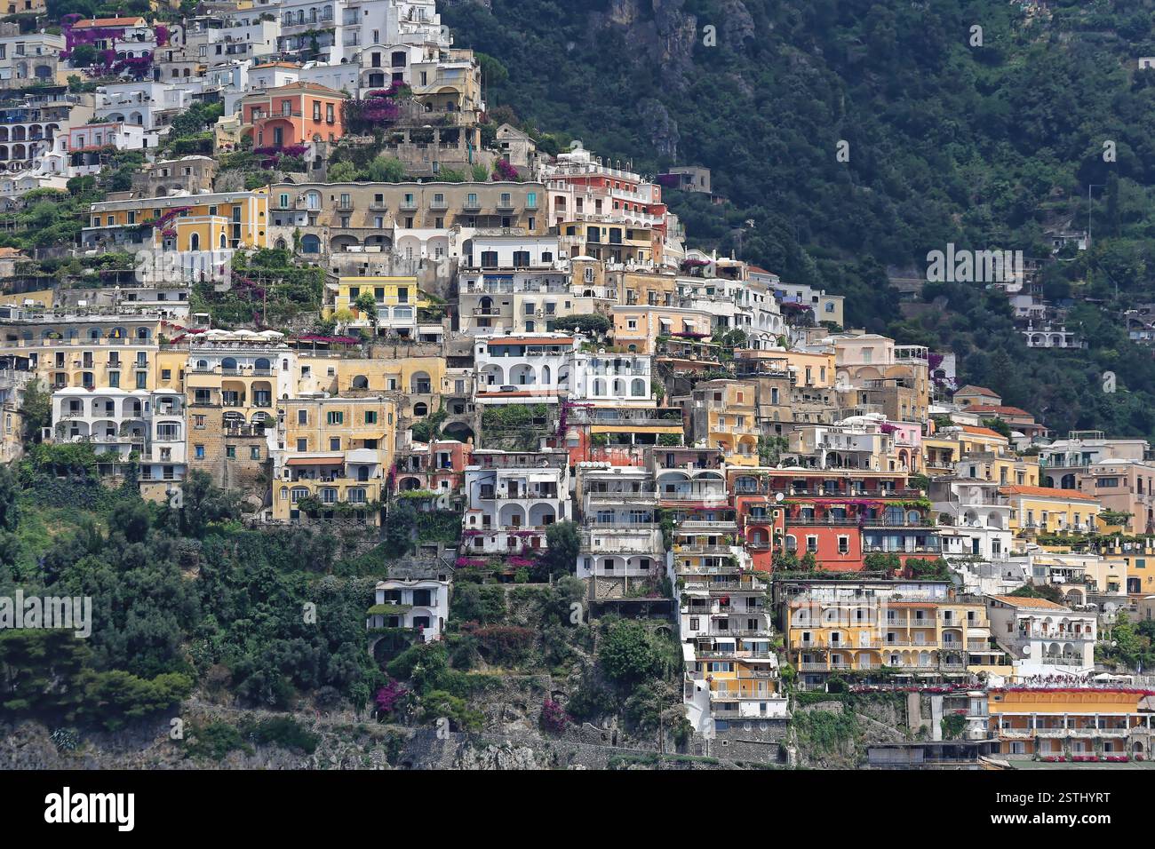 Positano-Stadt Stockfoto