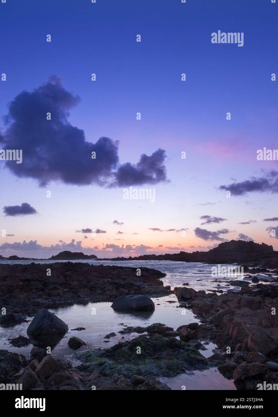 Guernsey-Sonnenuntergang Stockfoto