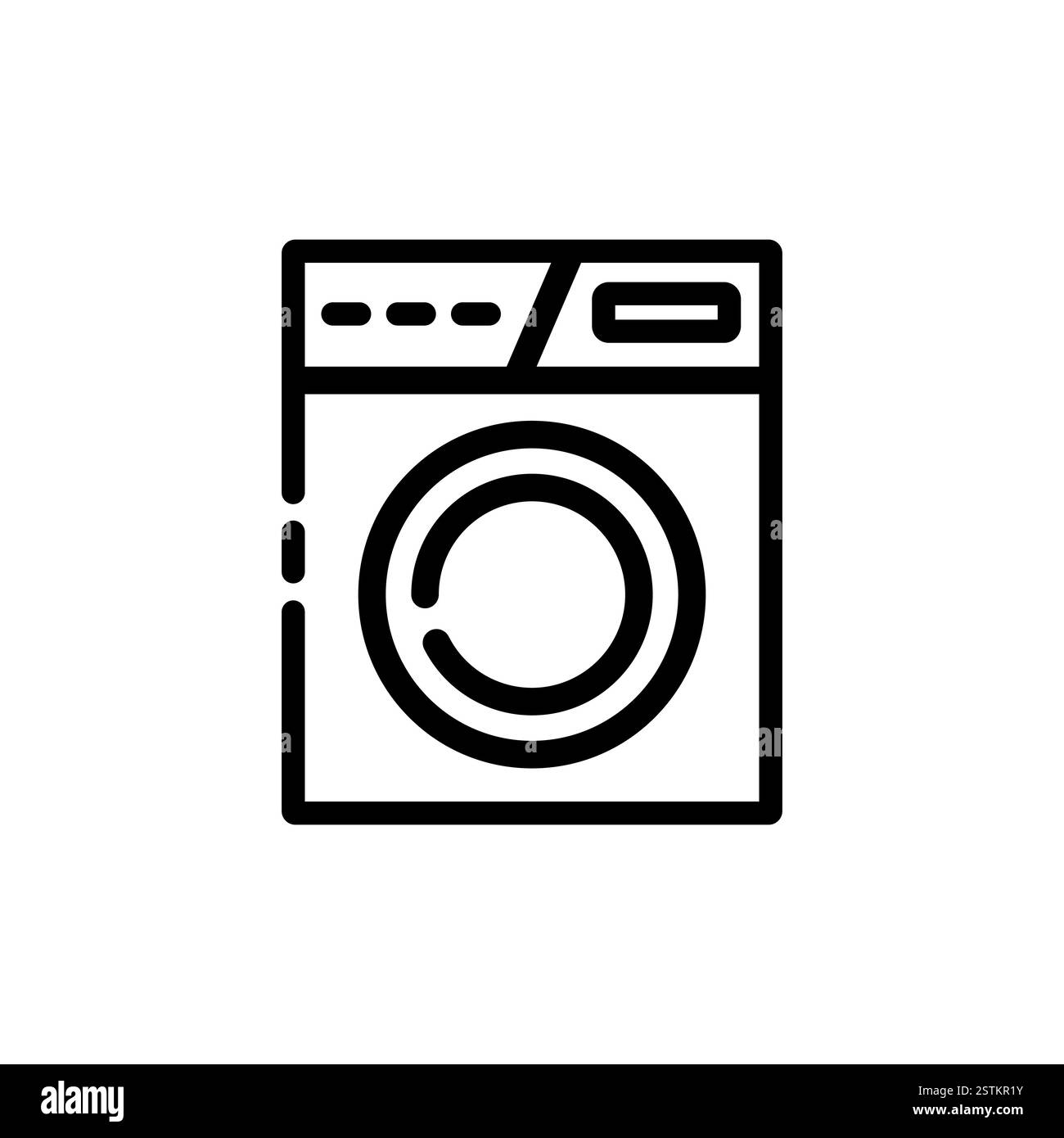 Waschmaschine Maschine Linie Symbol Vektor flache trendige Stil Illustration für Web und App Stock Vektor