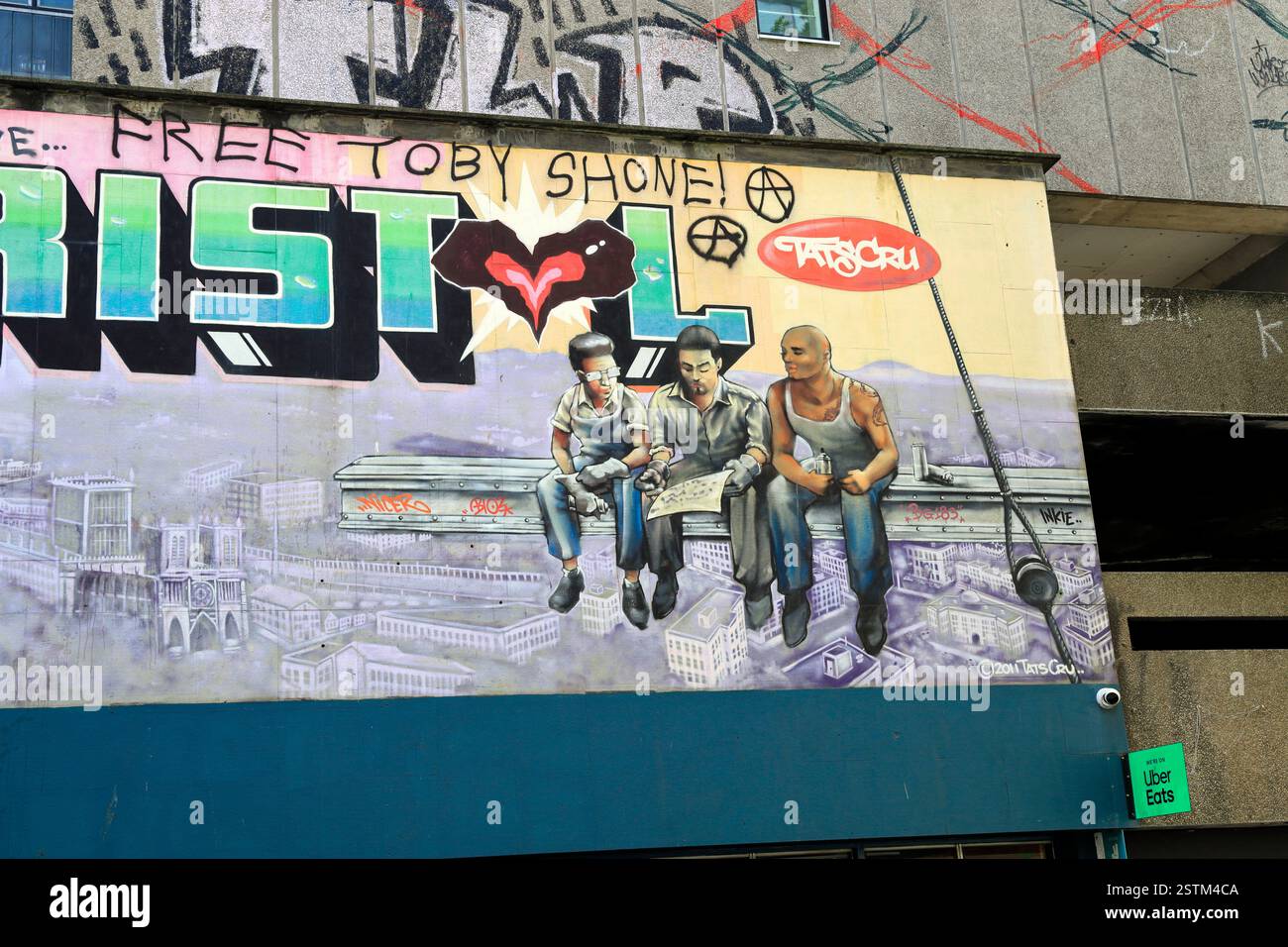 Sehen Sie kein böses Street Art Projekt, Nelson Street, Bristol England. Stockfoto