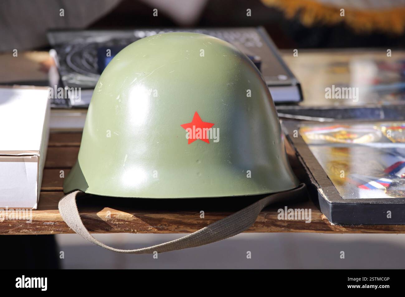 Kampfhelm Stockfoto