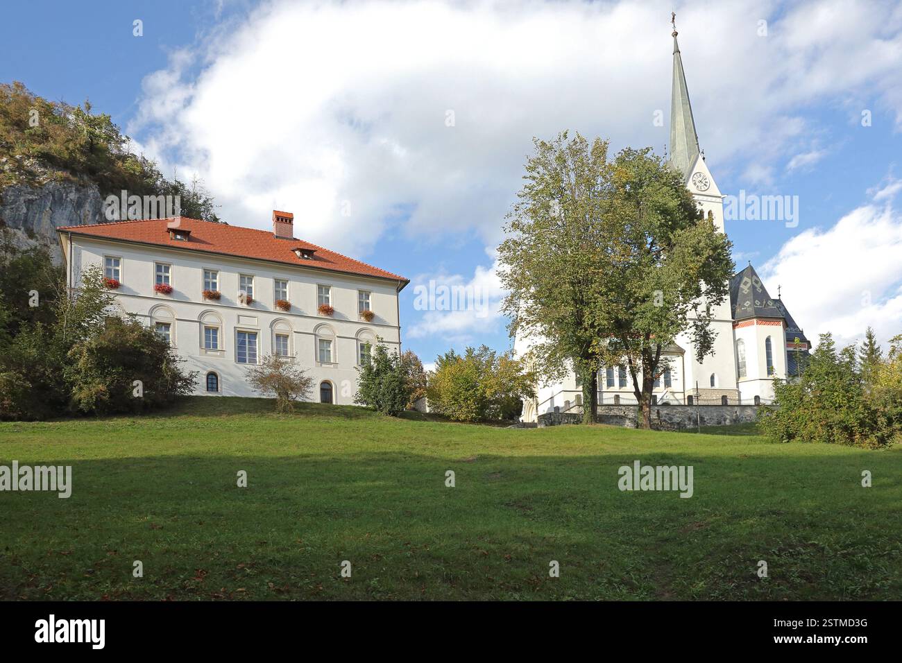 Bled Church Stockfoto