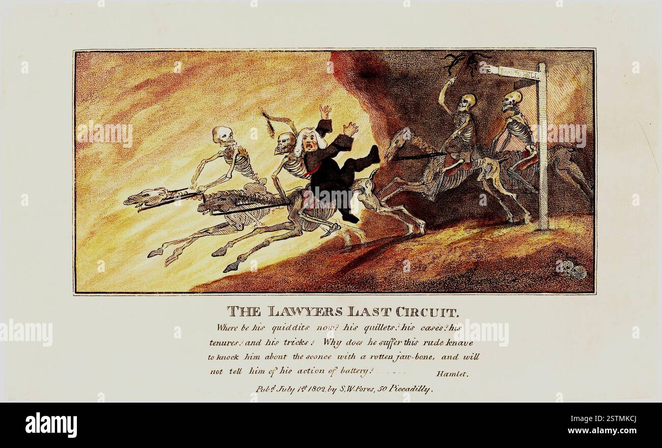 Thomas Rowlandson - The Lawyers Last Circuit Date published 1802 Stockfoto