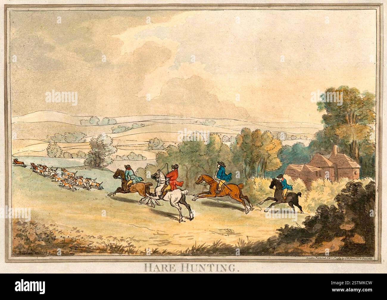Thomas Rowlandson - Hasenjagd - 1789 Stockfoto
