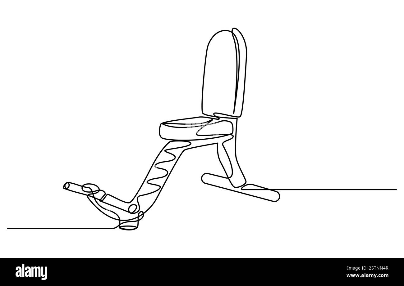 Eine durchgehende Übung mit einer Linie gewinnt an Stärke Stock Vektor