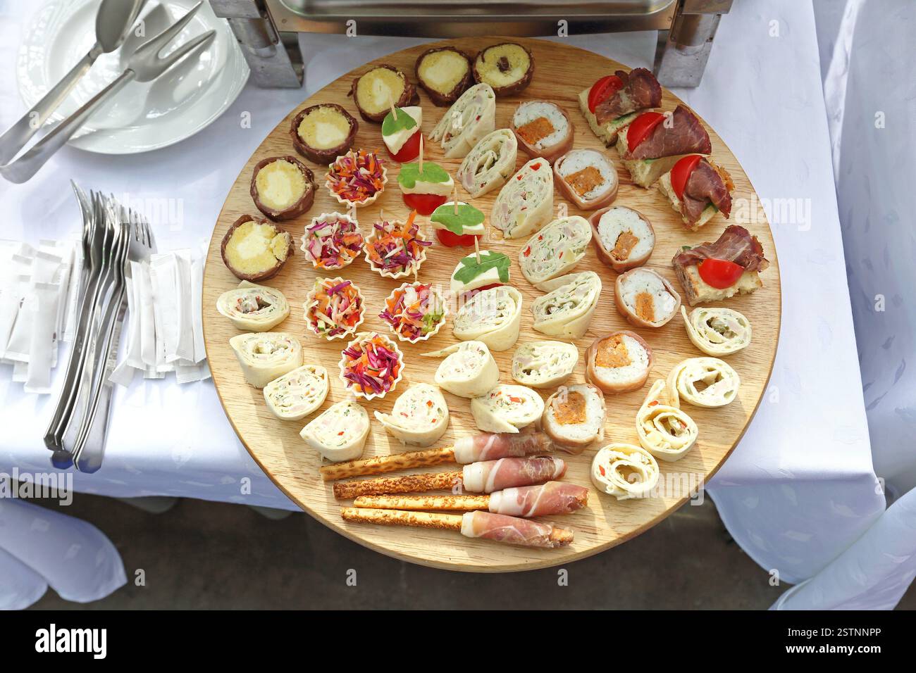 Party Food Teller Stockfoto