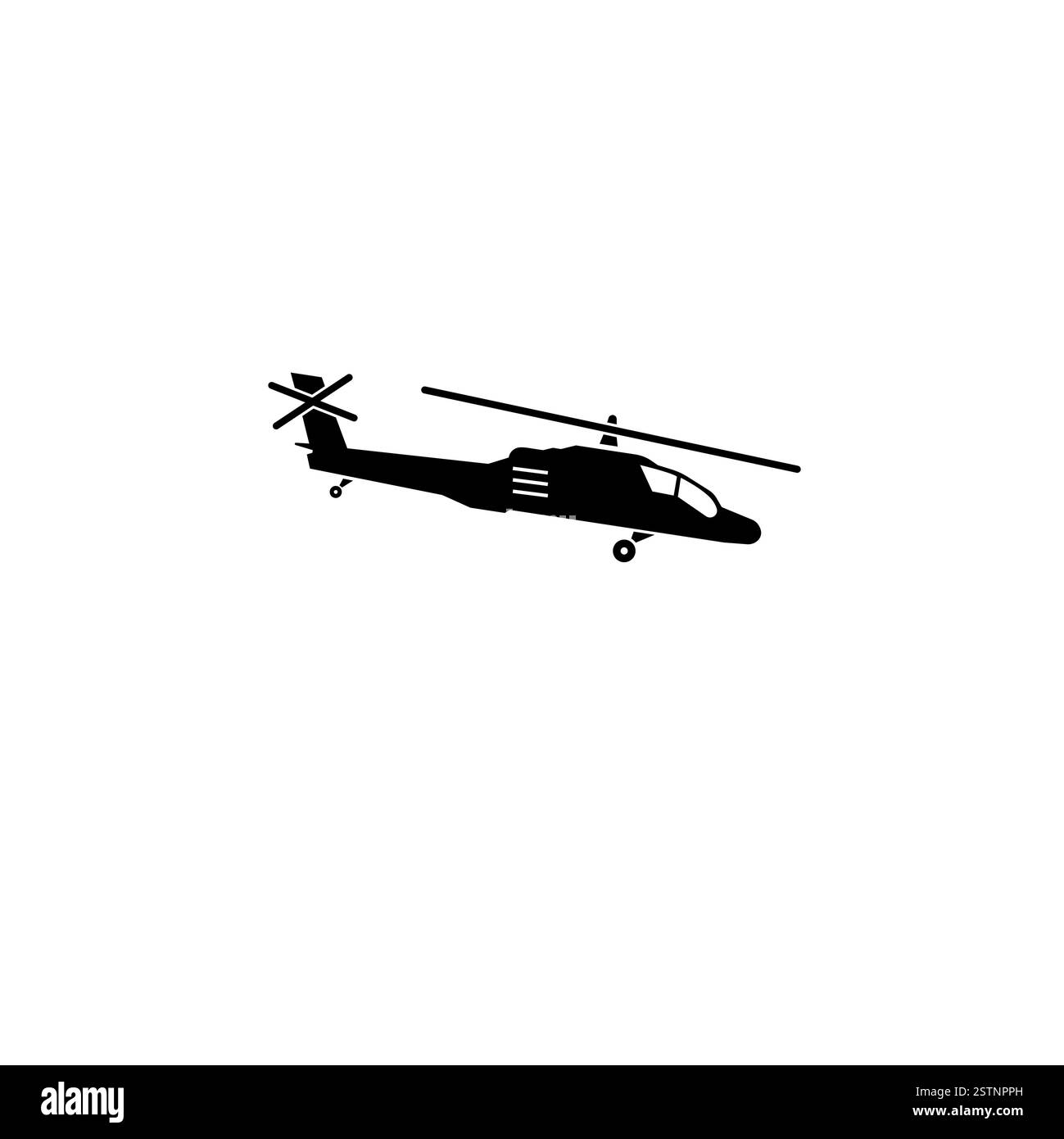 Hubschrauber, Flugtransport, Luftfahrt Solid Flat Vektor Symbol isoliert auf weißem Hintergrund. Stock Vektor