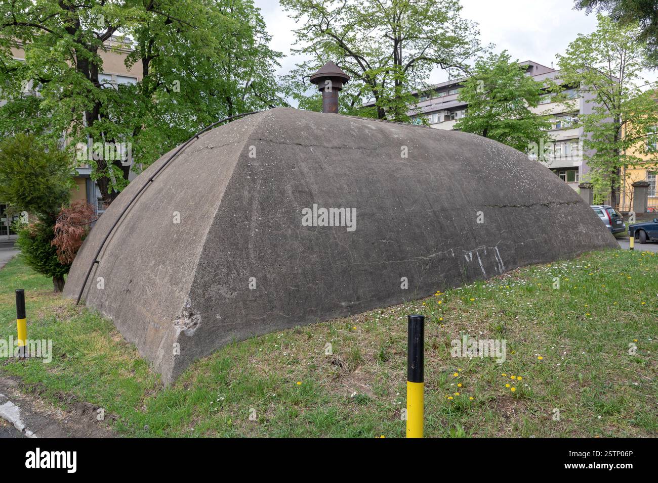Betonunterkunft Stockfoto