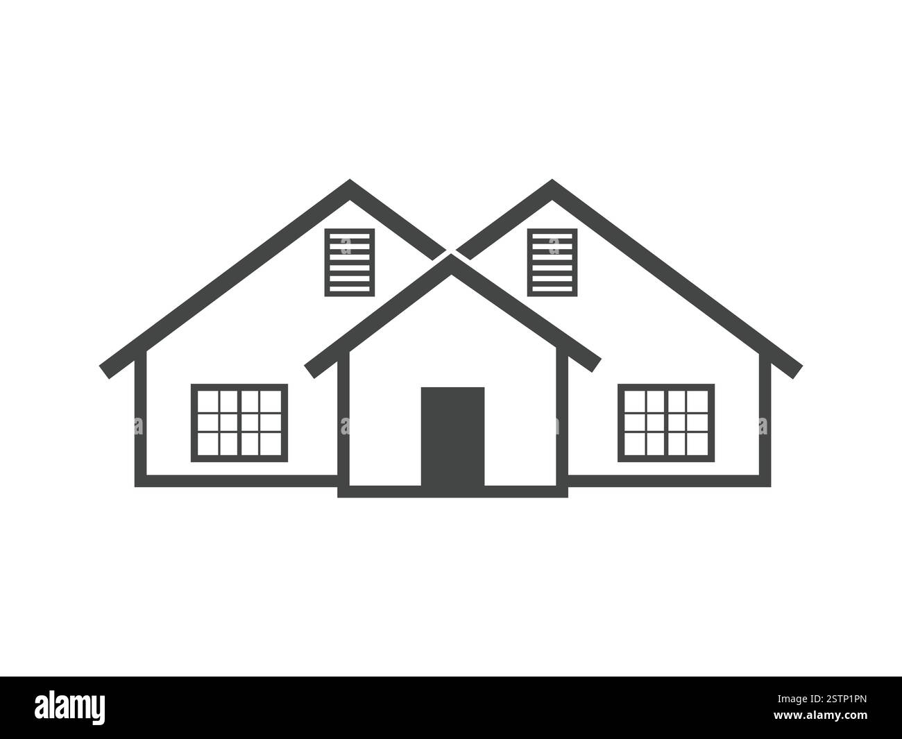 Immobilien-Logo-Vektor, Immobilien-Logo-Design, Immobilien-Logo-Vektor, Immobilien-Logo, Haus-Silhouette-Logo. Stock Vektor