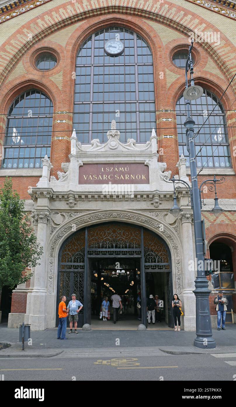 Zentrale Markthalle-Budapest Stockfoto