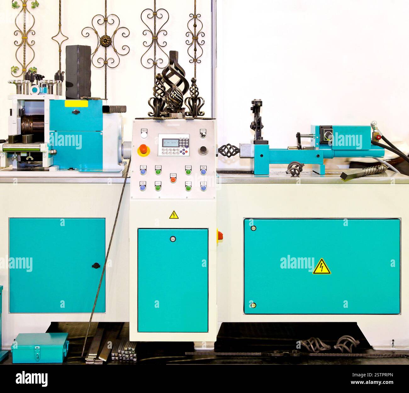 Arbeitsmaschine bügeln Stockfoto