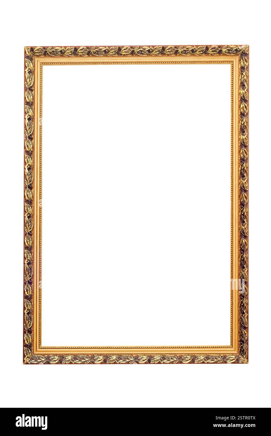 Blattrahmen isoliert Stockfoto
