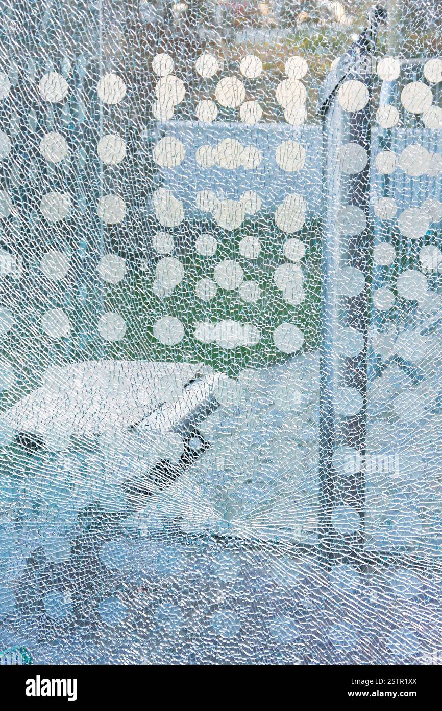 Beschädigte Glas Stockfoto