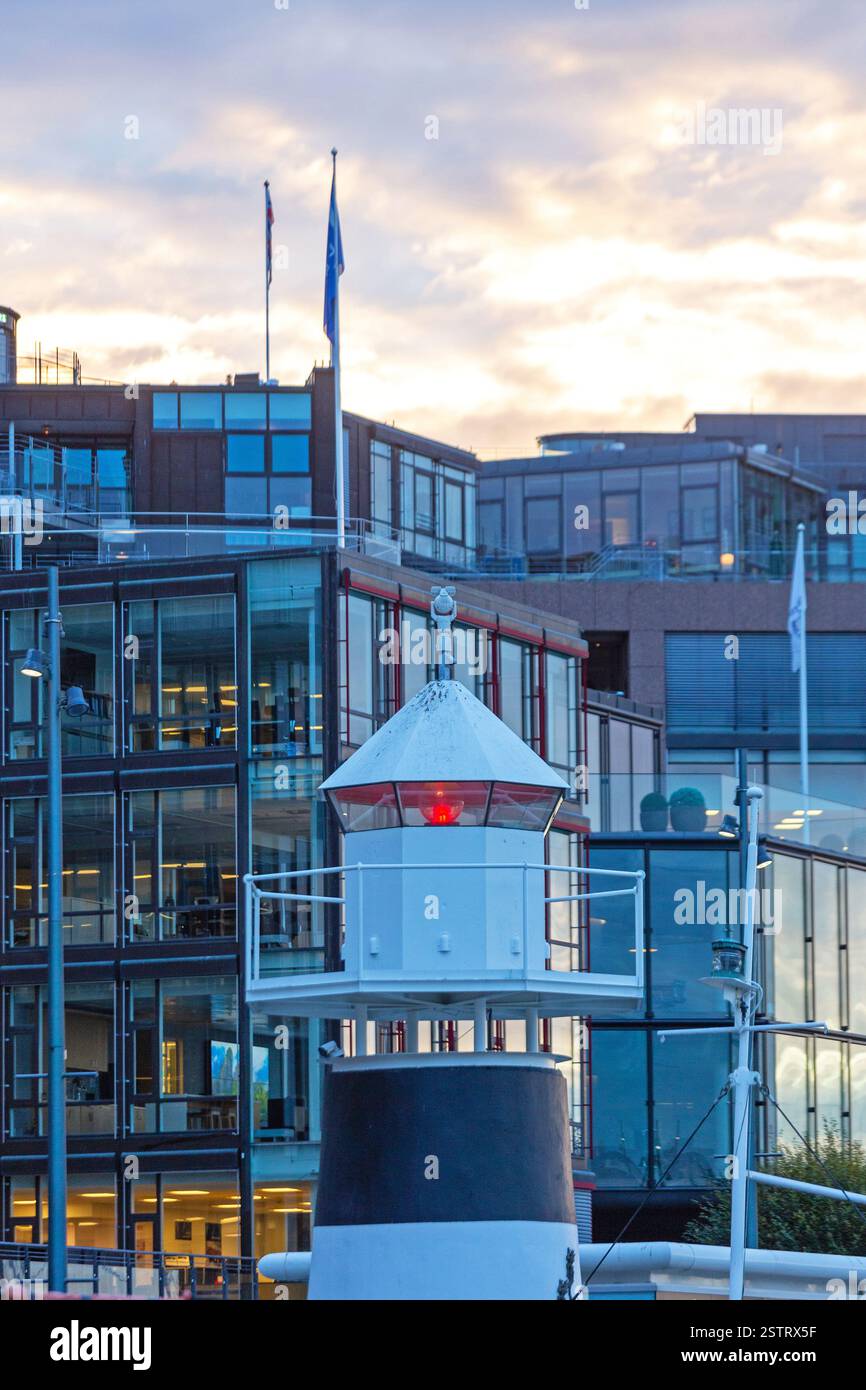 Aker Brygge Light House Stockfoto