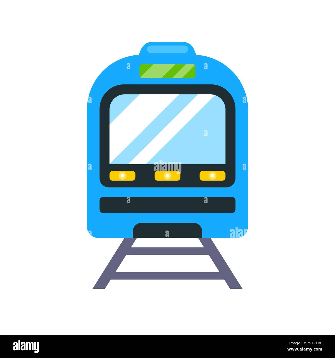 U-Bahn. U-Bahn-Lokomotive, Vorderansicht. Stadtverkehr Stock Vektor