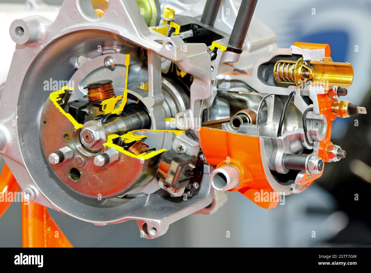Motor öffnen Stockfoto