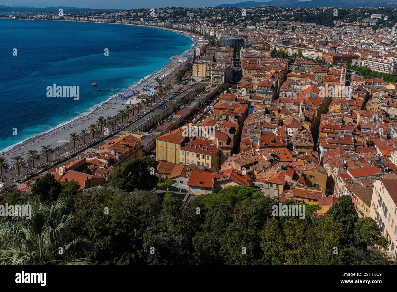 Touristenfotos in Nizza, Frankreich und Umgebung Stockfoto