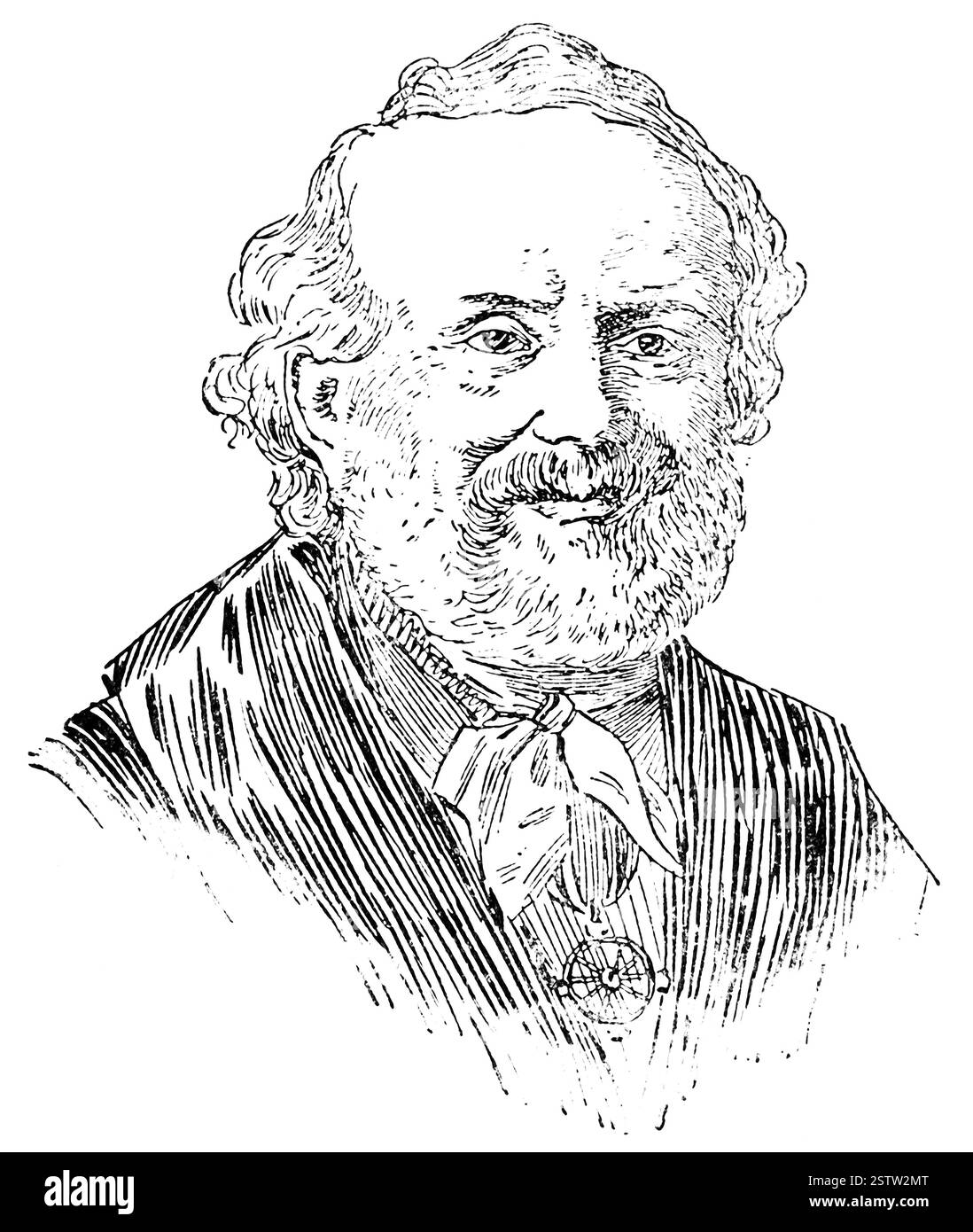 Porträt Wilhelm Eduard Weber - ein deutscher Physiker. Stockfoto