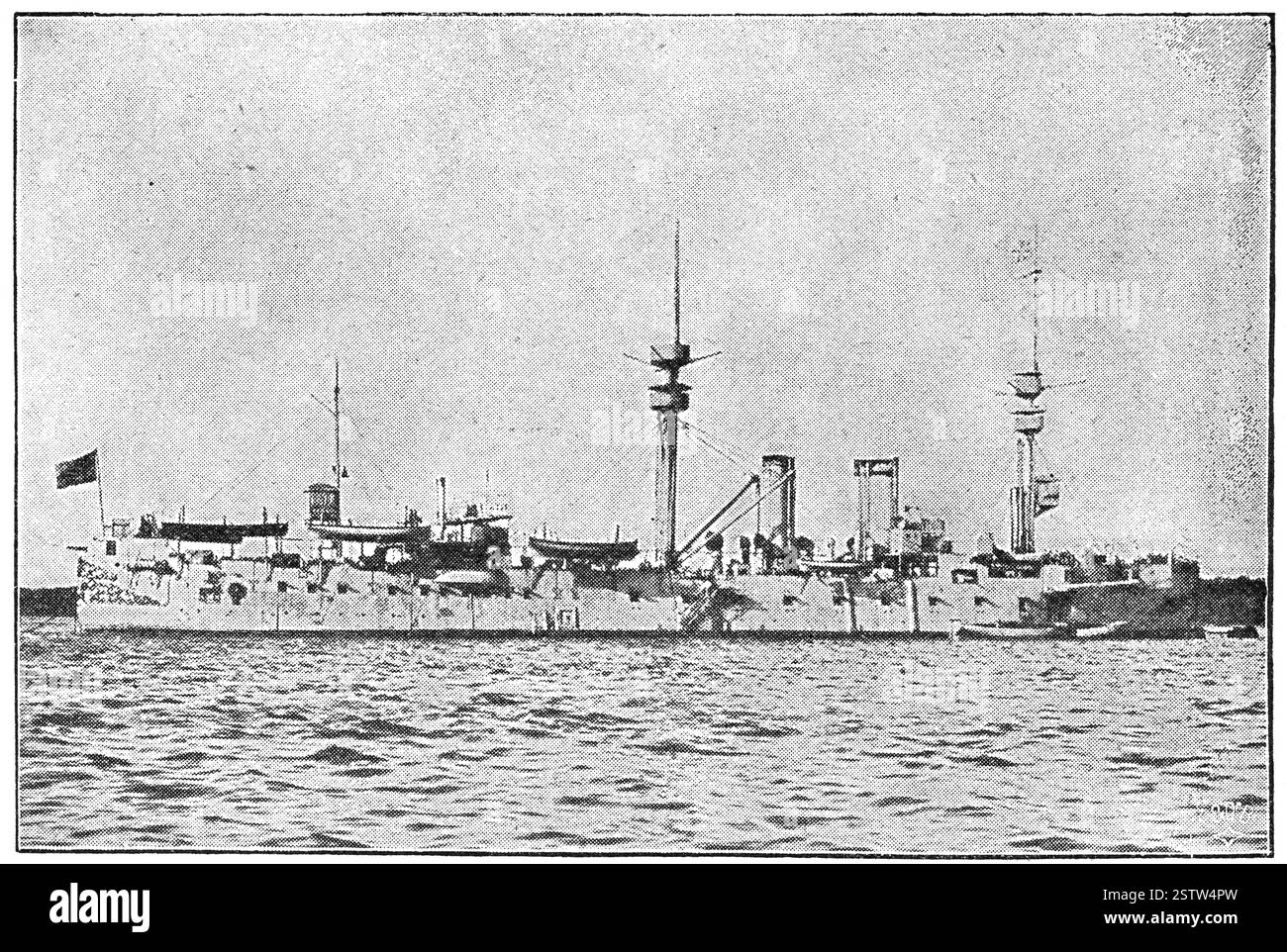 SMS Koenig Wilhelmâ€ (König Wilhelm) – eine gepanzerte Fregatte der preußischen und späteren deutschen Marine Stockfoto