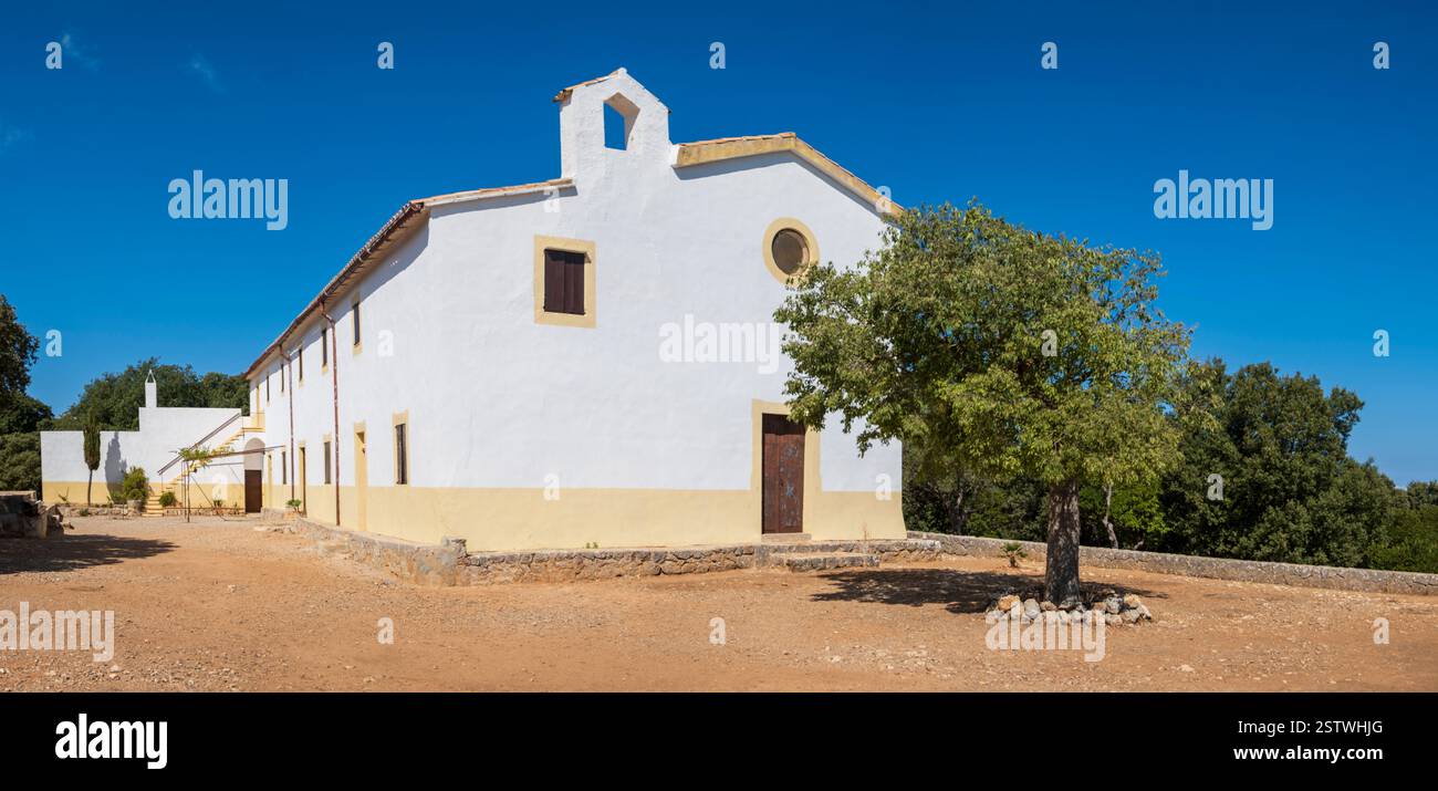 Eremitage von Maristel la auf Puig de Sa Fita del RAM Stockfoto