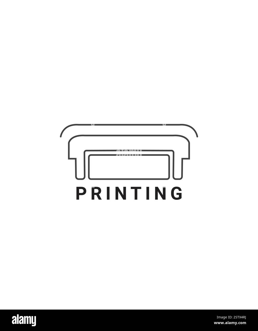 Digital Printing Logo Design, Printing Shop Logo, Druckmaschine Logo Design Stock Vektor