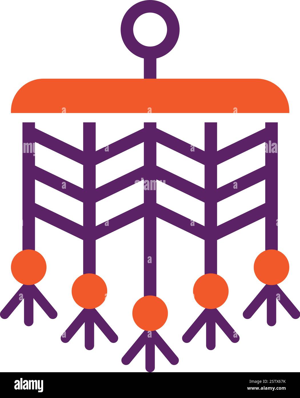 Makramee-Vektor-Symbol Design-Illustration Stock Vektor