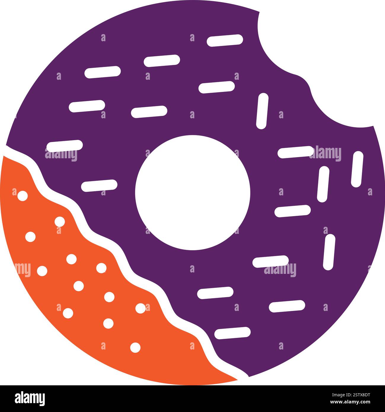 Donut-Vektor-Symbol-Design-Illustration Stock Vektor
