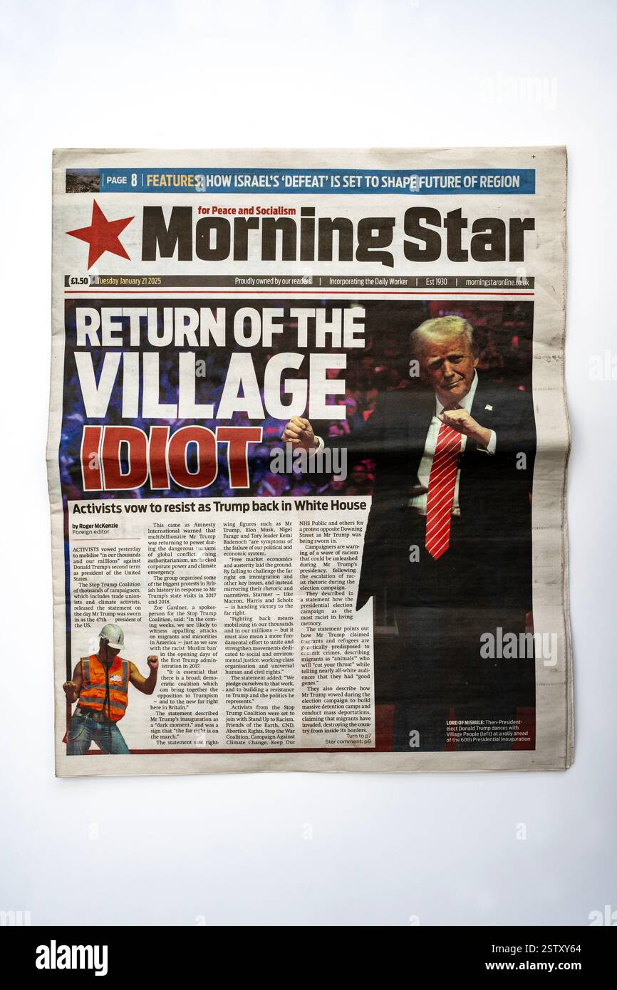 Die britische Zeitung Morning Star Stockfoto