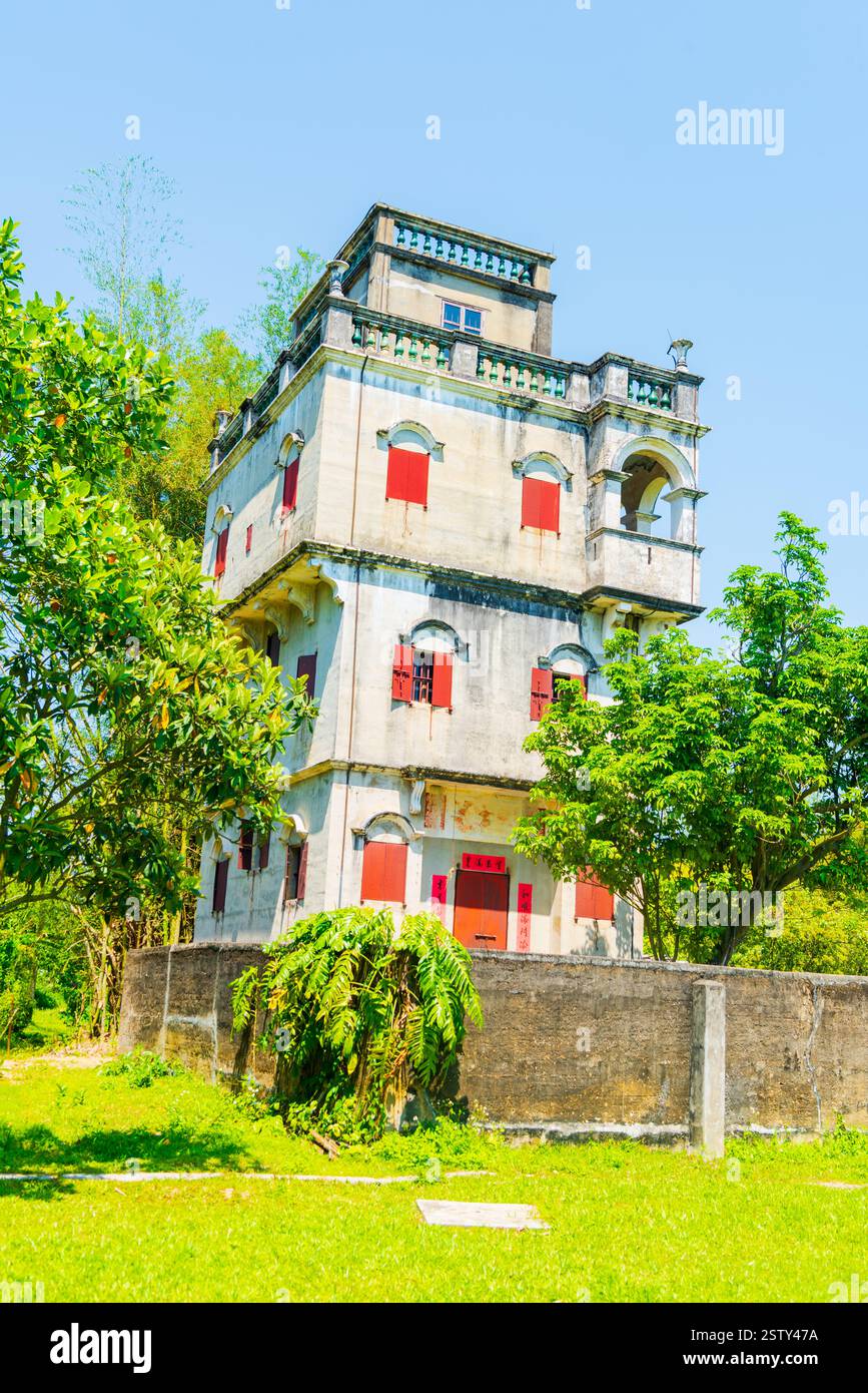 Diaolou Cluster im Dorf Zili, Kaiping, Jiangmen, Guangdong Stockfoto