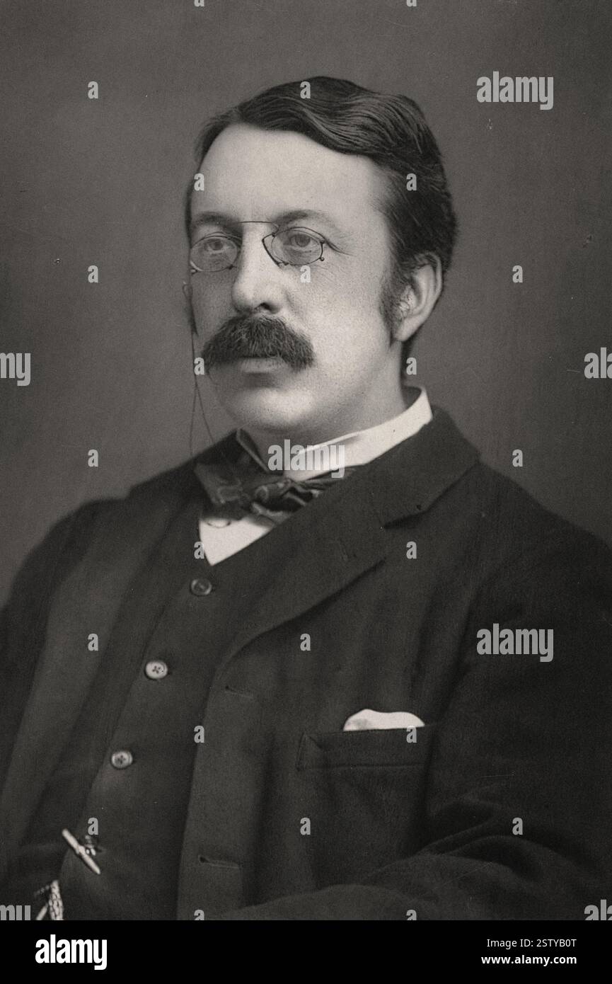 Porträt von Charles Villiers Stanford (1852–1924) irischer Komponist und Musikpädagoge - Historisches Dokument, Fotograf unbekannt Stockfoto