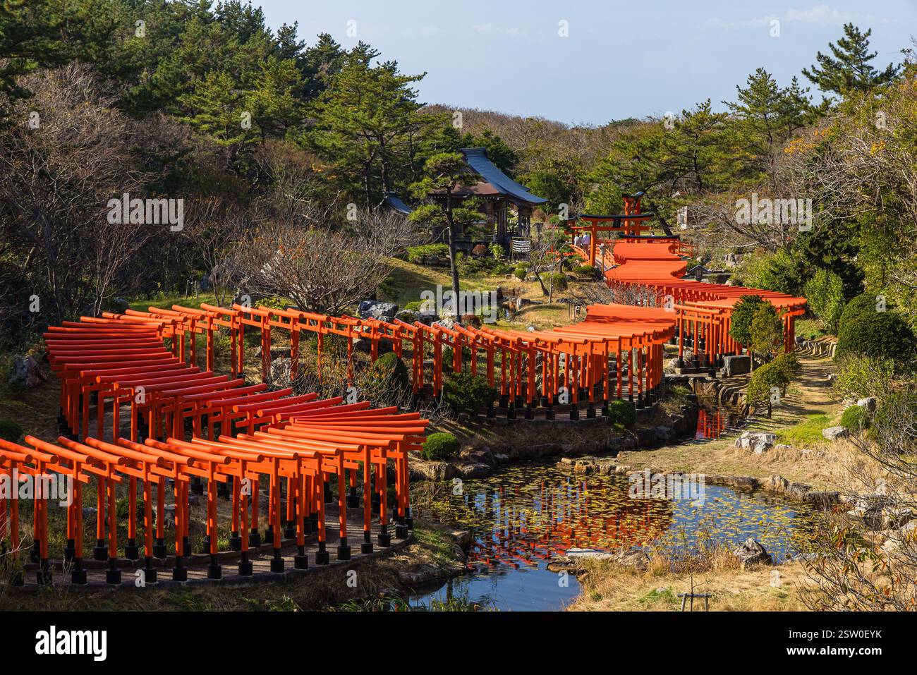Senbon Torii vom Takayama Inari-Schrein in Tsugaru, Präfektur Aomori, Japan Stockfoto