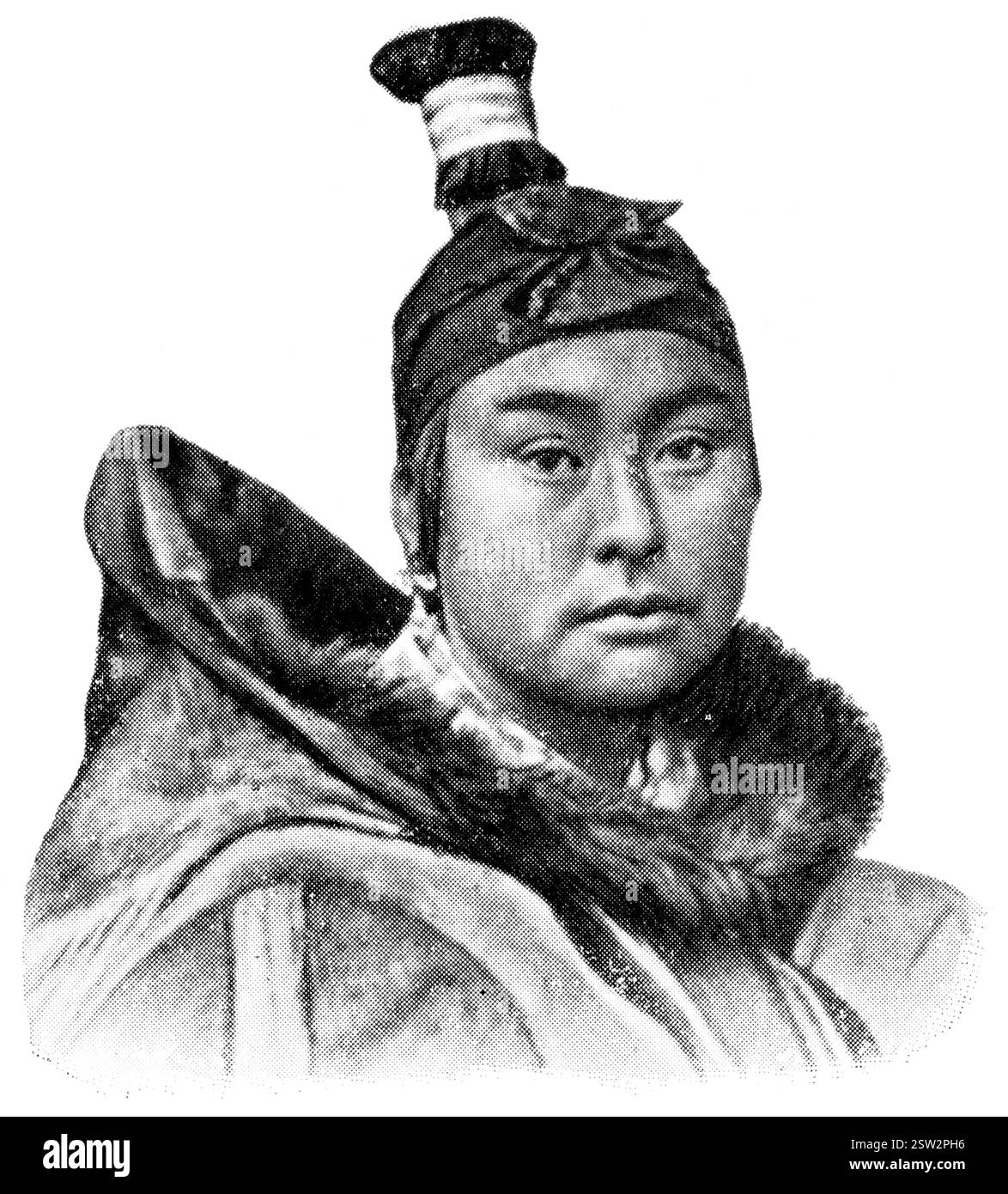 Amerikanische Völker. Porträt der Eskimo-Frau aus Grönland. Stockfoto