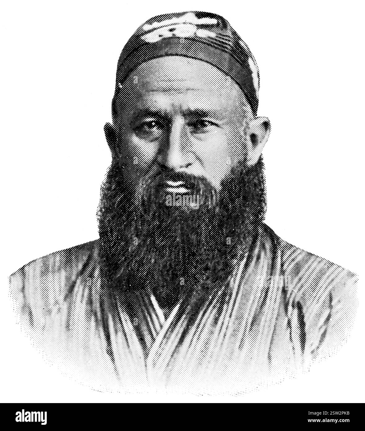 Asiatische Völker. Porträt eines Sart aus Taschkent, Usbekistan. Stockfoto