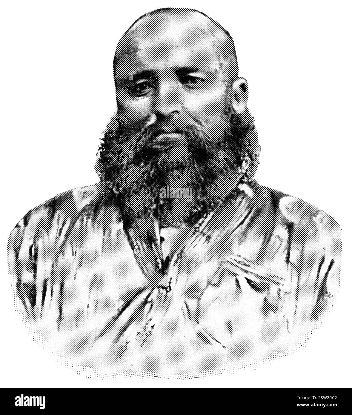 Asiatische Völker. Porträt eines Usbekischen aus Zarafshan, Tadschikistan. Stockfoto