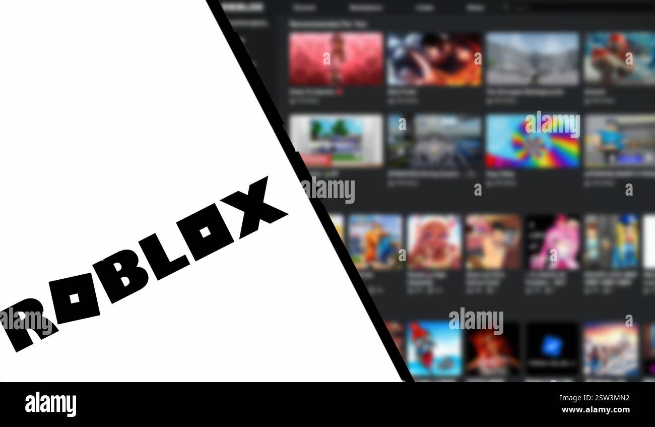 Dhaka, Bangladesch- 09. September 2024: Das Roblox-Logo wird auf dem Smartphone angezeigt. Stockfoto