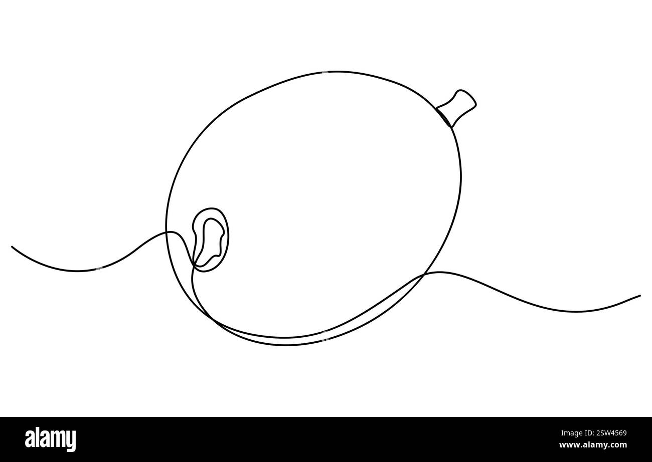 Durchgehende einzeilige Art von Jamun Fruit Stock Vektor