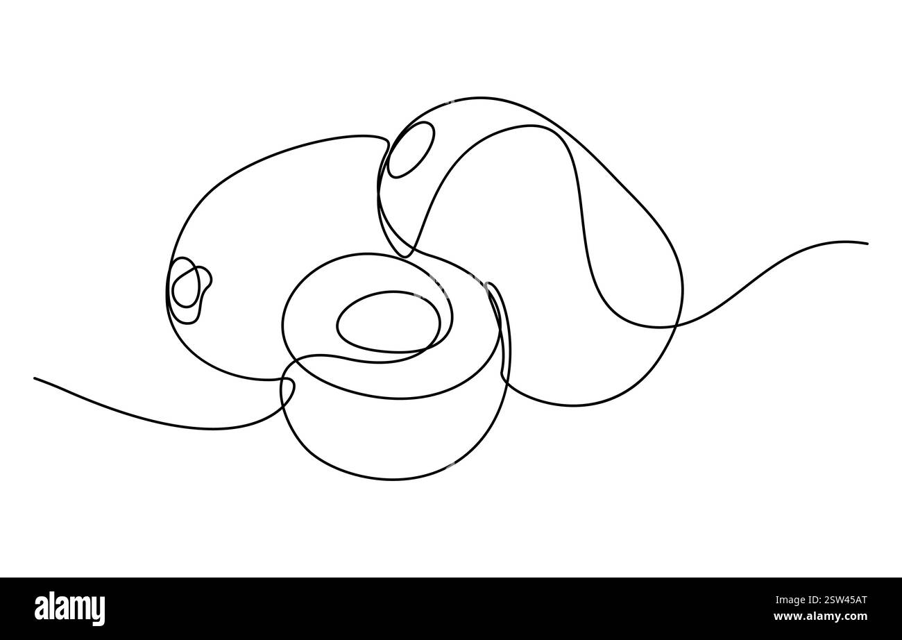 Durchgehende einzeilige Art von Jamun Fruit Stock Vektor