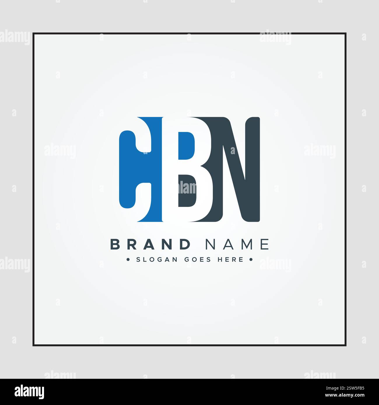 CBN Initial Letter Logo – einfaches Monogramm Logo Stock Vektor