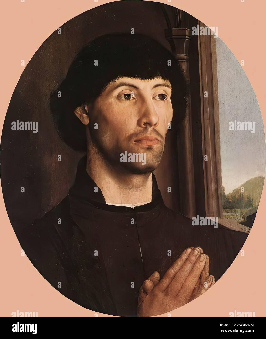 GOES, Hugo van der (* ca. 1440, Gent, d. 1482, Bruxelles) Portrait of a man c. 1475 Tempera on Wood, 31,8 x 26,7 cm Metropolitan Museum of Art, New York --- Schlüsselwörter: ----------------- Autor: GOES, Hugo van der Titel: Porträt eines Mannes Zeitlinie: 1451-1500 Schule: Flämische Form: Malerei Art: Porträt Stockfoto