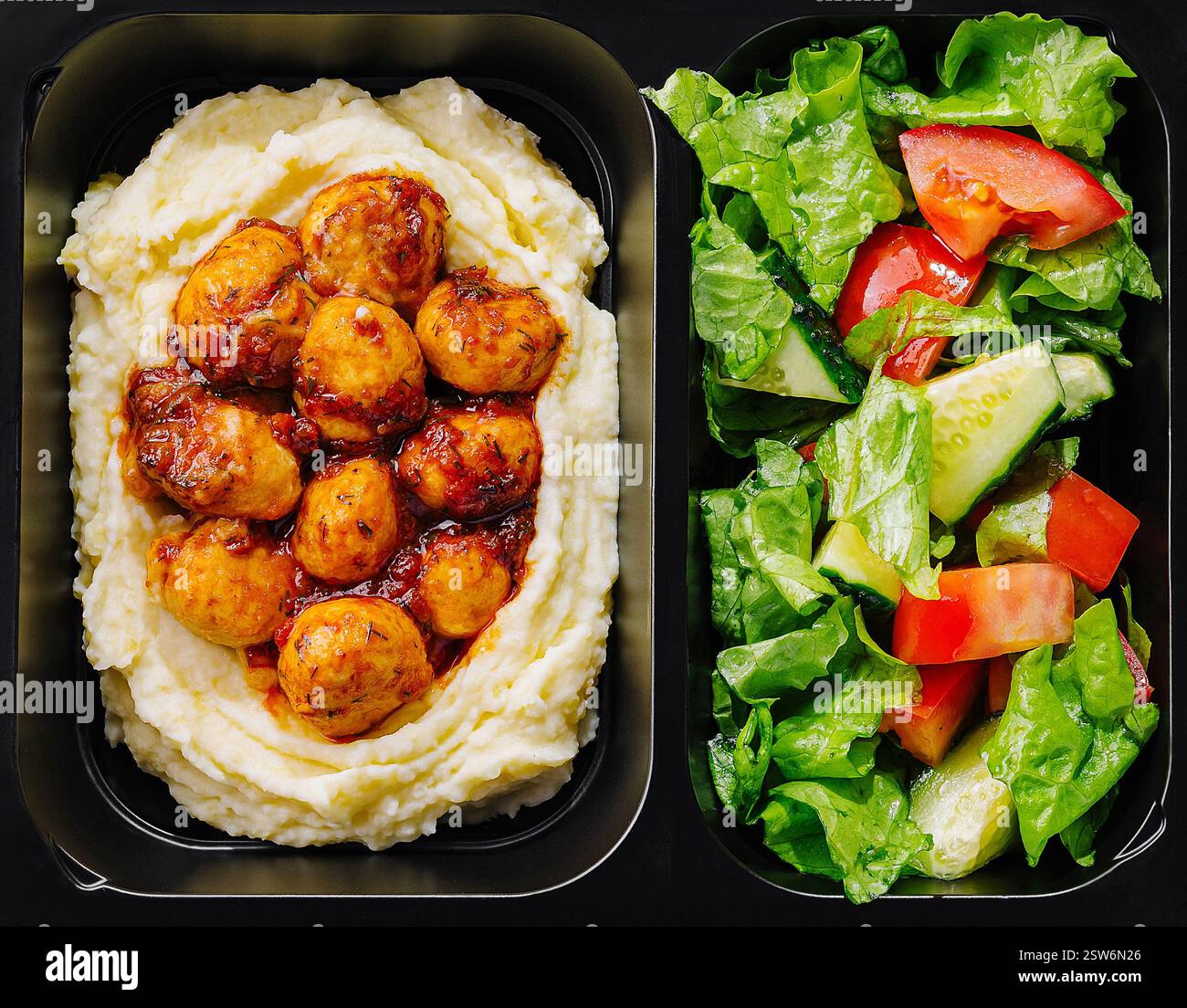 Gesunde gegrillte Garnelenmahlszubereitung Stockfoto